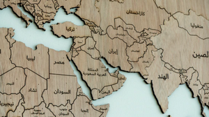 Wooden World Map | An Enticing Way of arranging an empty wall in the office!