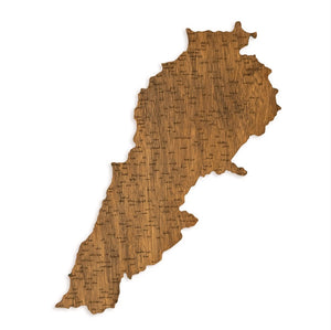 Lebanon Wooden Map