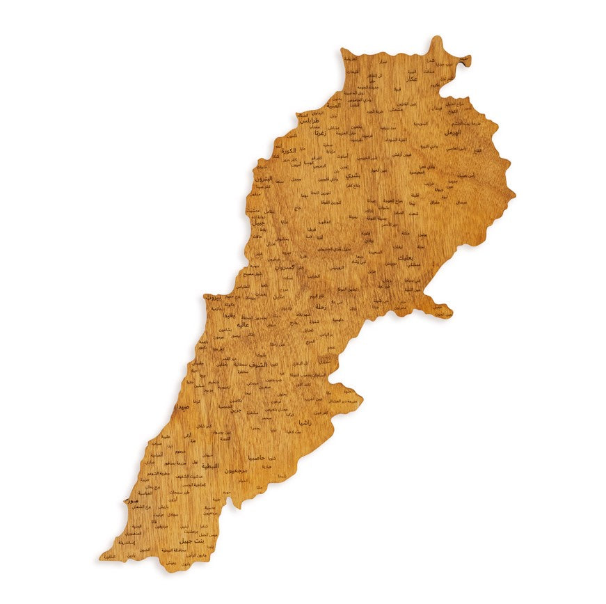Lebanon Wooden Map