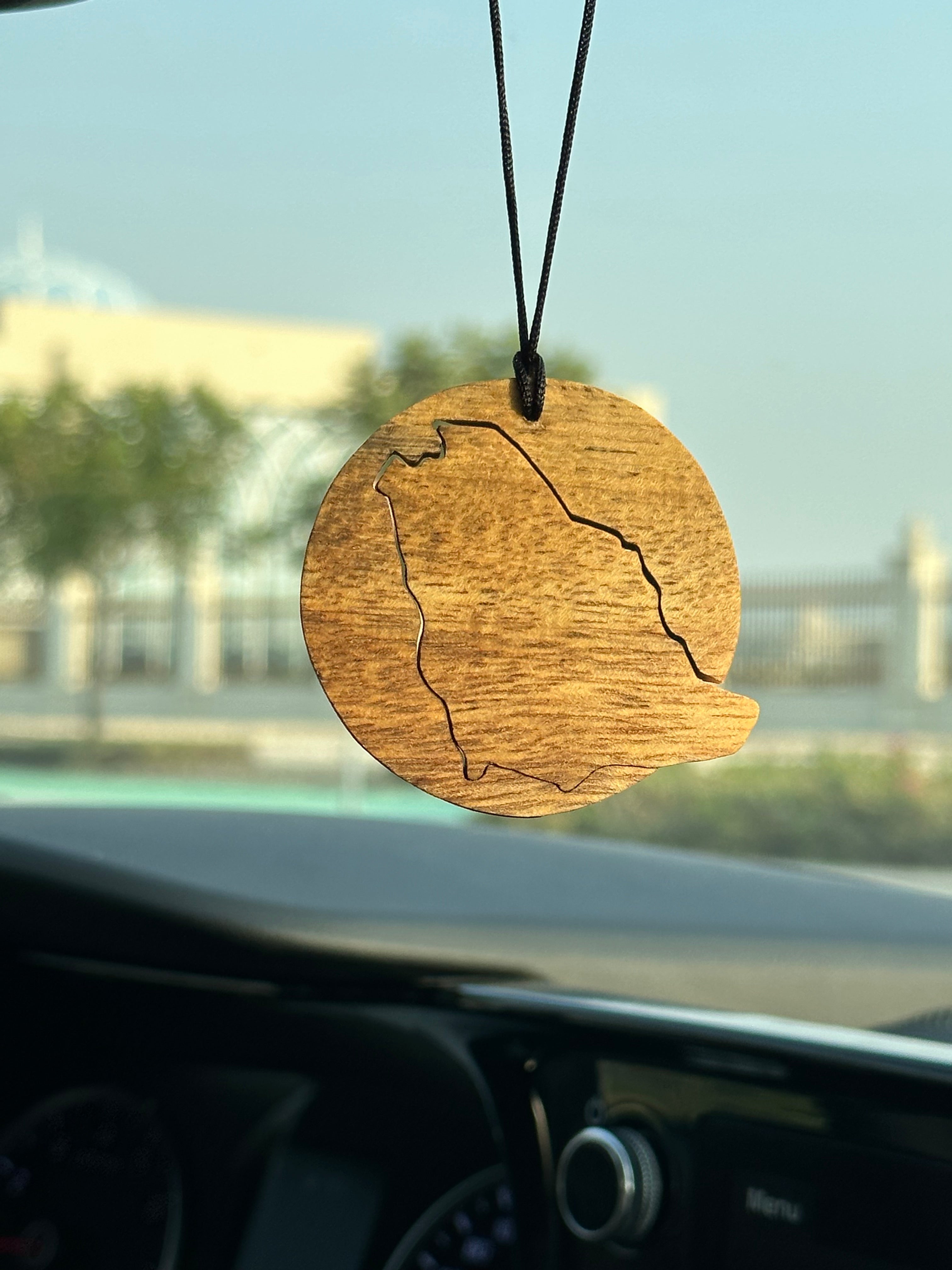 Ghaf Wood Saudi Map Car Hanger