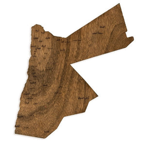 Jordan Wooden Map