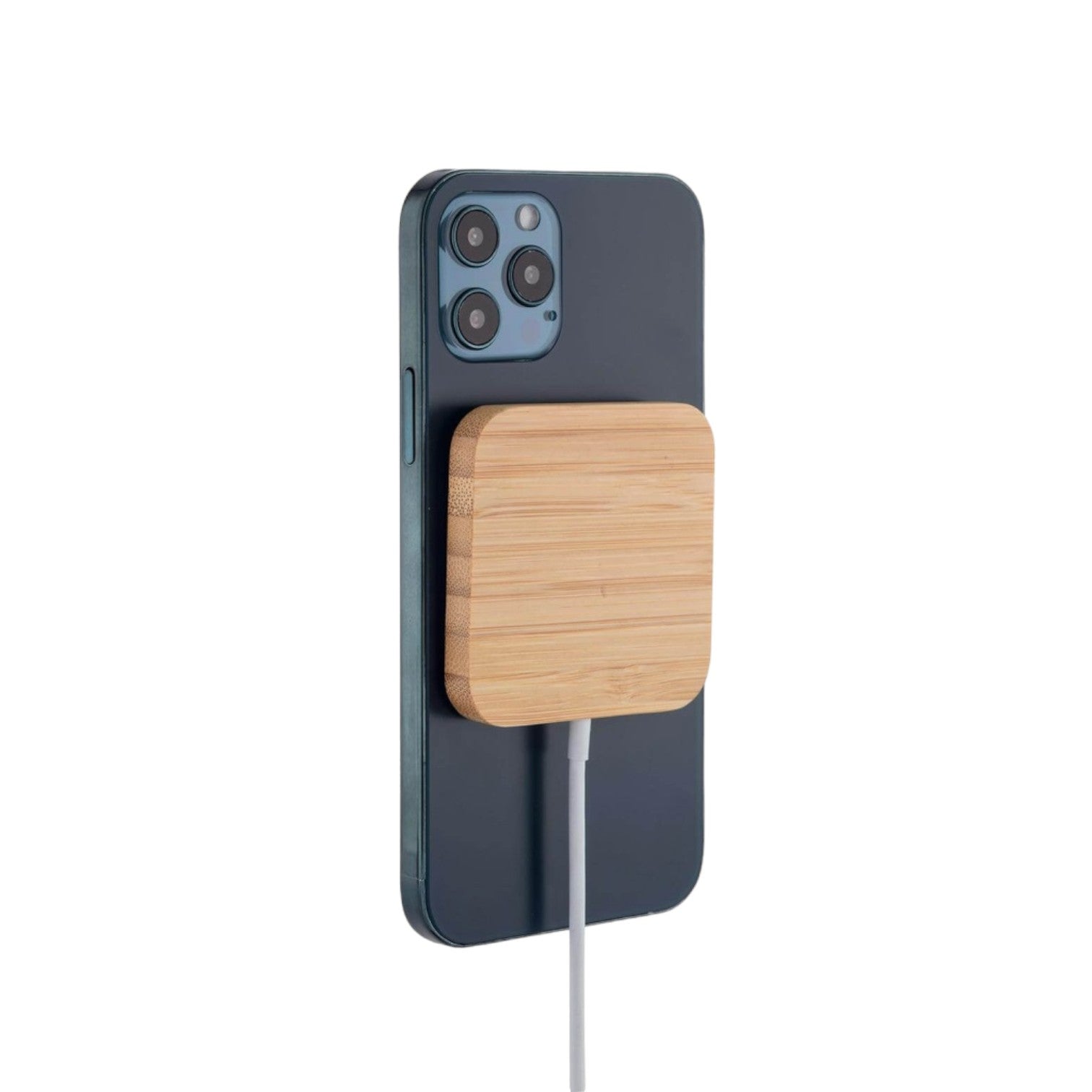 15W Square Bamboo Magsafe Wireless Charger