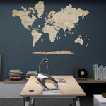 Load image into Gallery viewer, 2D English Wooden World Map Light Color made in UAE
