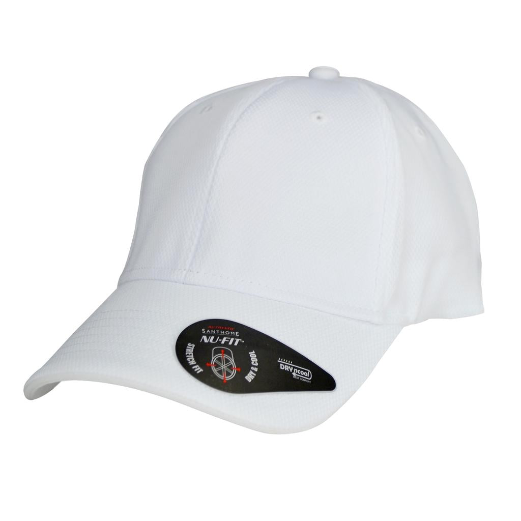 Performance Stretch-Fitted Cap - White / White