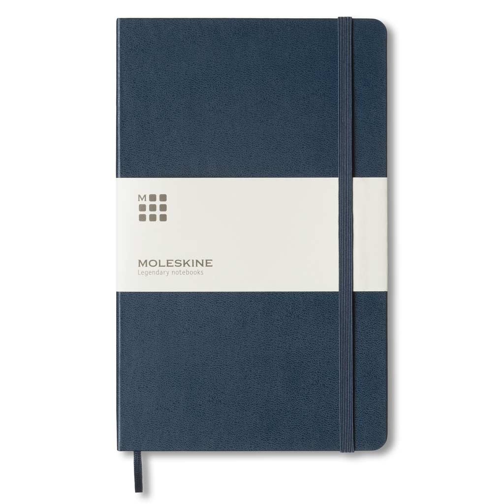 Large Ruled Hard Cover Notebook - Sapphire Blue