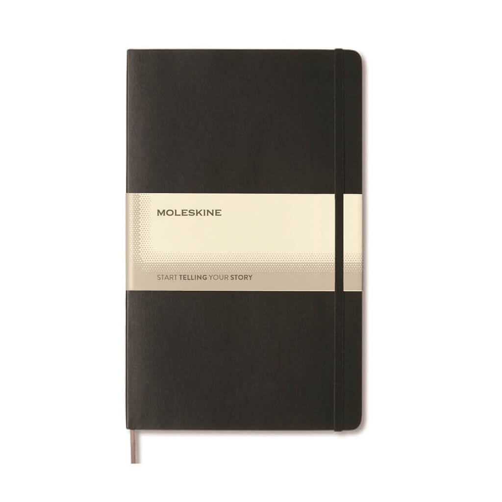 Large Ruled Soft Cover Notebook - Black