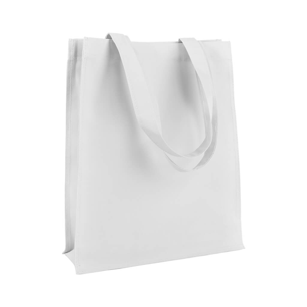 Eco-Friendly Cotton Shopping Bag With Gusset - White
