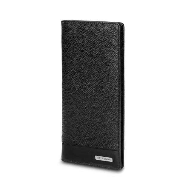 Classic Match Leather Slimfold Wallet - Black