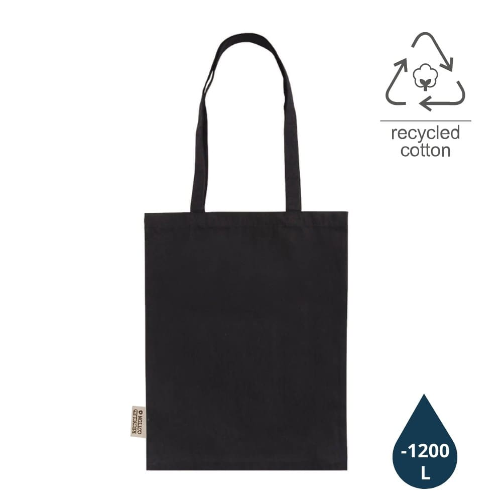 GRS-certified Recycled Cotton Tote Bag - Black