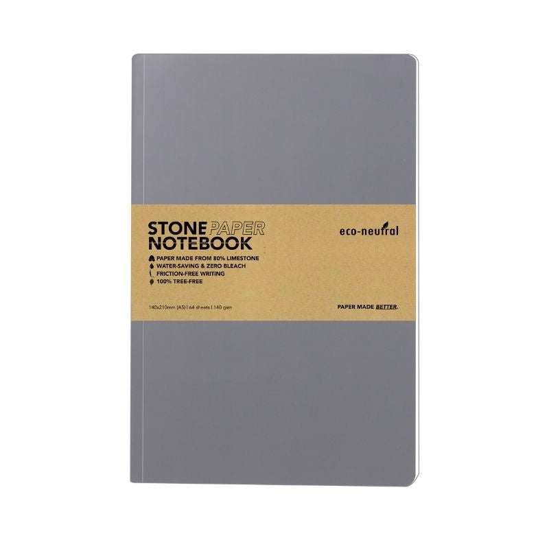 Stone Paper Tree-Free Notebook - Grey