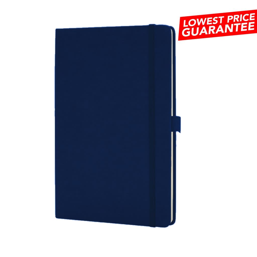 A5 Hard Cover Ruled Notebook - Navy Blue