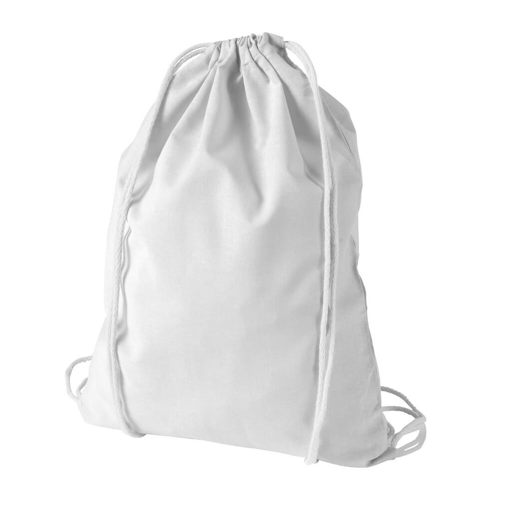 Cotton Draw String Bags-White
