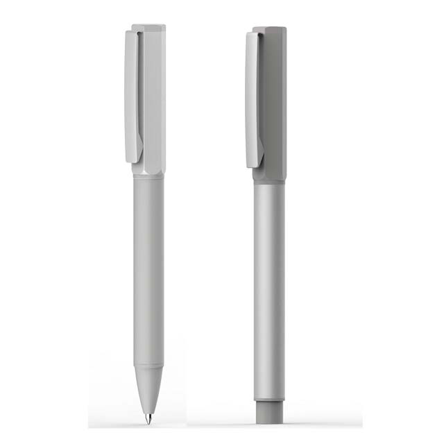 Metal Roller and Ball Pen Set - Silver/Grey