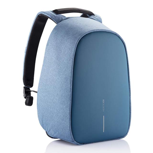 Anti-theft Backpack in rPET - Light Blue