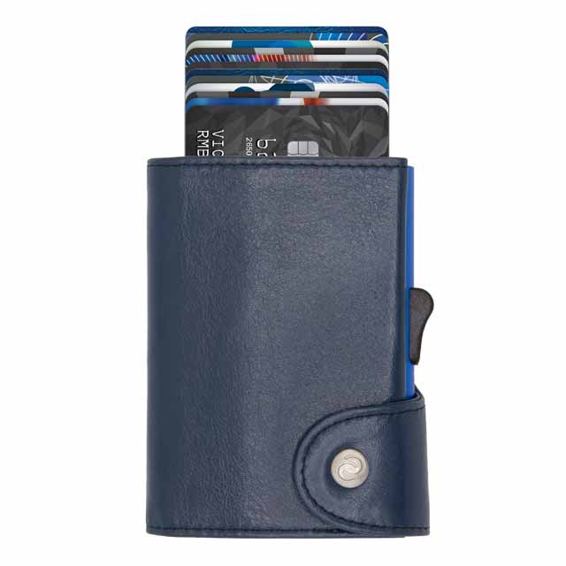 C-secure Classic Italian Leather RFID Wallet Cobalto