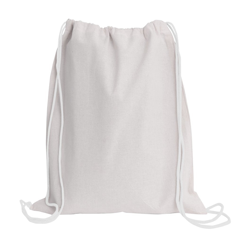 Cotton Draw String Bags-White
