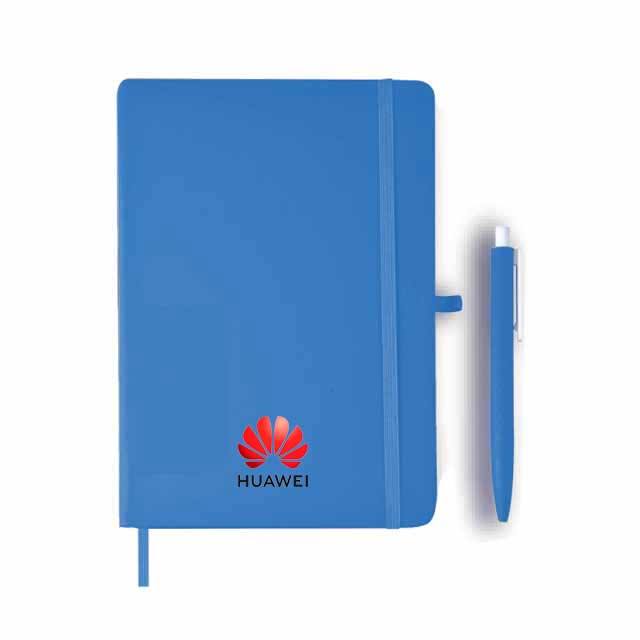 A5 Notebook With Pen Set -Aqua Blue