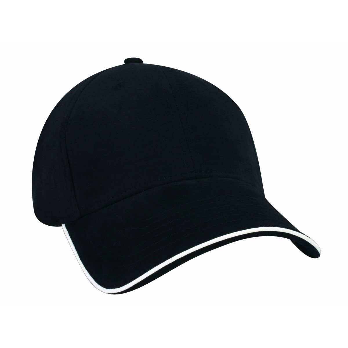 Performance Stretch-Fitted Cap - Black / White