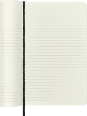 Large Ruled Soft Cover Notebook - Black