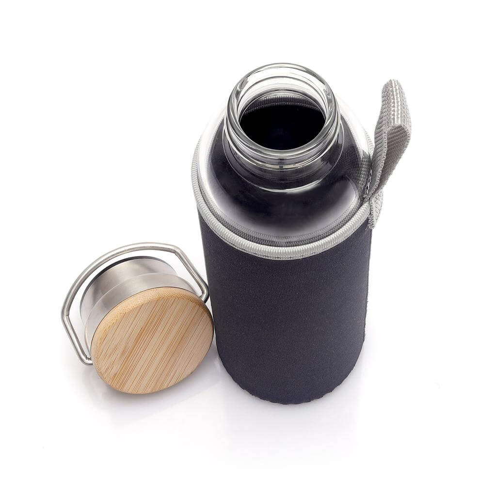 Glass Bottle with Neo Sleeve - Black