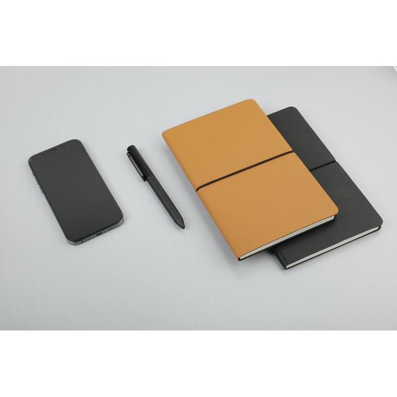 A5 Recycled PU Soft Cover Notebook - Black