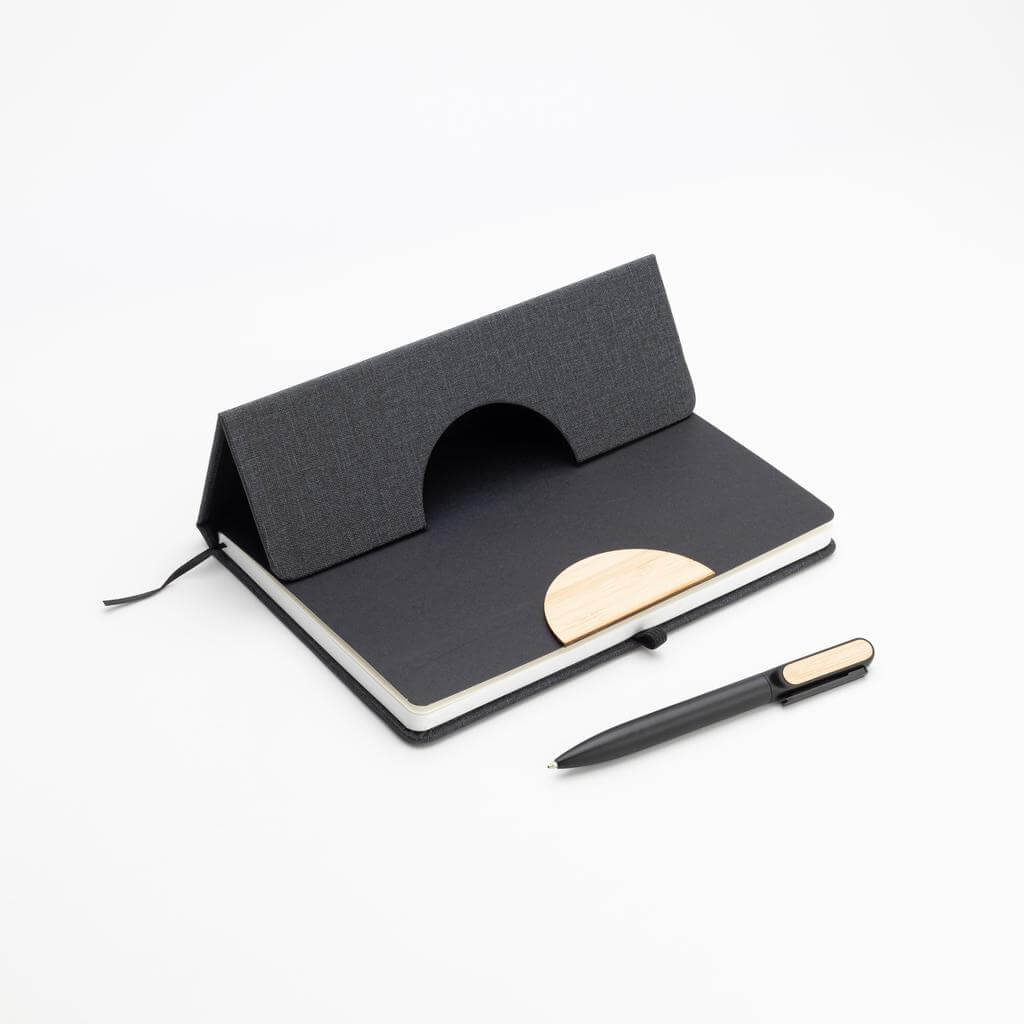 A5 Notebook and Pen with Bamboo Element