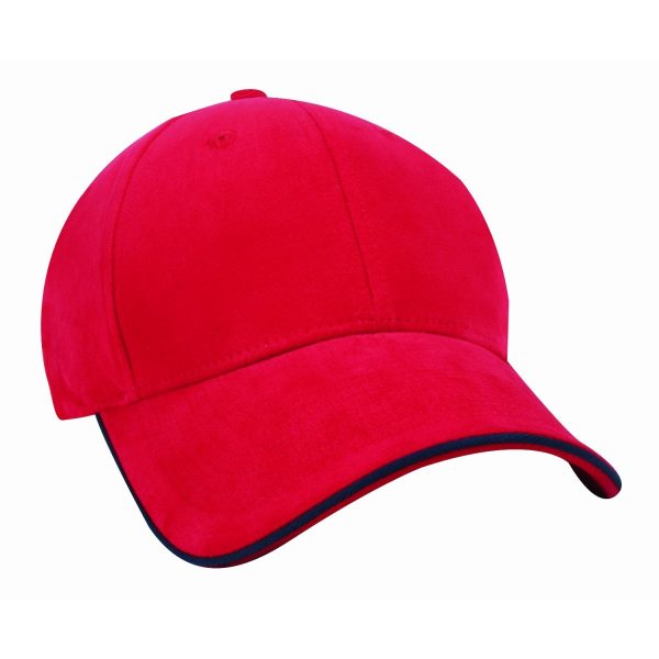 Performance Stretch-Fitted Cap - Red / Black