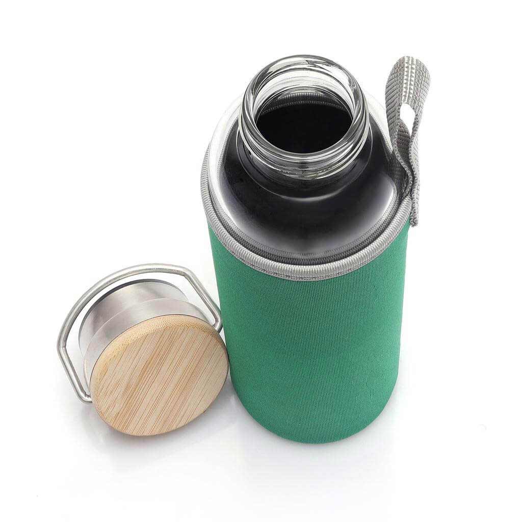 Glass Bottle with Neo Sleeve - Green