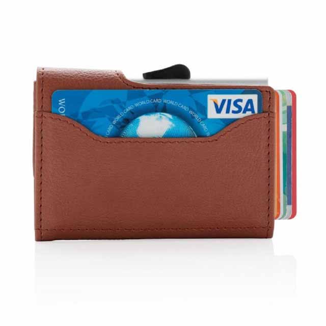 PU Cardholder Wallet Brown