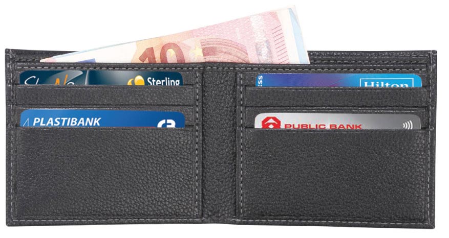 Set of Wallet, Card Holder and Metal Pen
