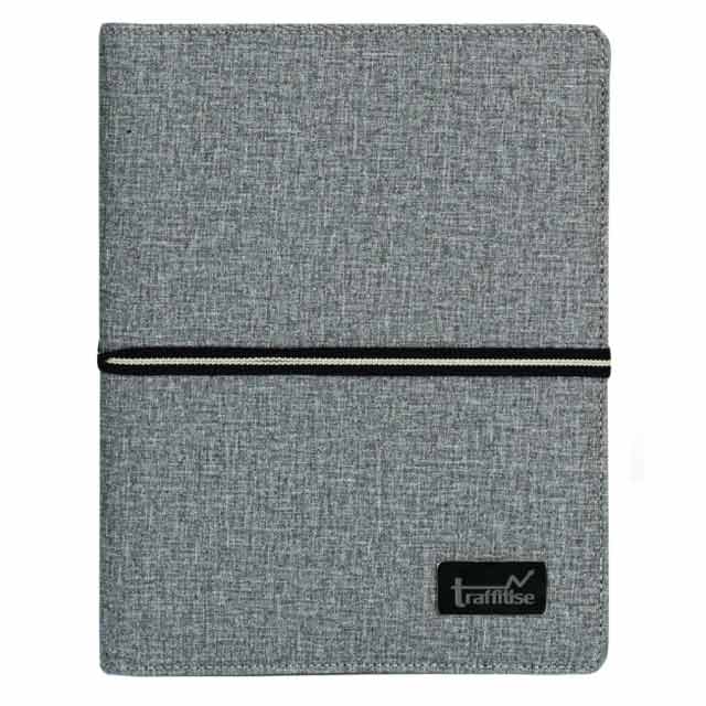 A5 Notebook Organiser With 10000mAh Powerbank - Grey