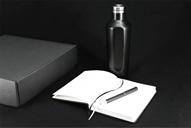 Bottle, Notebook and Pen Gift Set